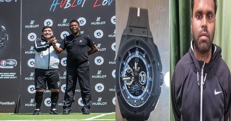 Youth arrested by Assam Police for stealing Football Legend Maradona’s Hublot luxury watch