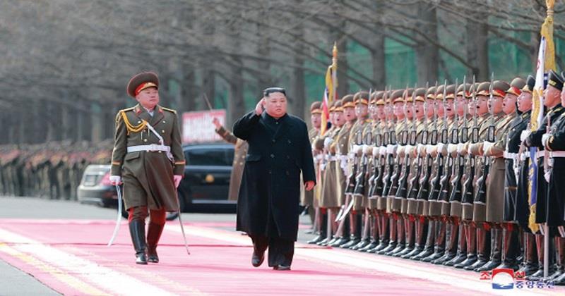 North Korea displays ICBMs during military parade