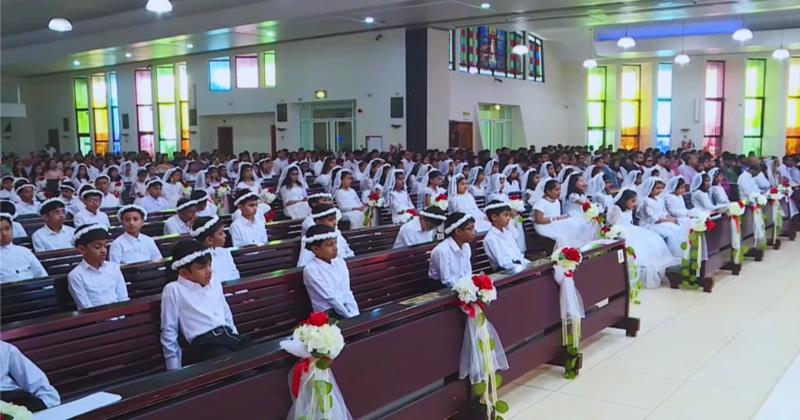 One-Hundred Thirty Syro-Malabar Catechism students receive Solemn Holy Communion and Anointing in Dubai
