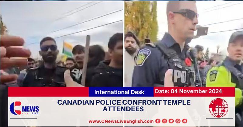 Video shows Canadian police 'striking' Hindus and 'using batons' at temple